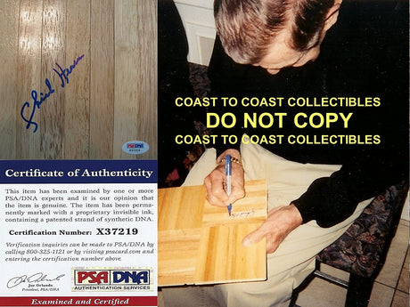 Chick Hearn Los Angeles Lakers signed autographed basketball floorboard proof LA PSA DNA