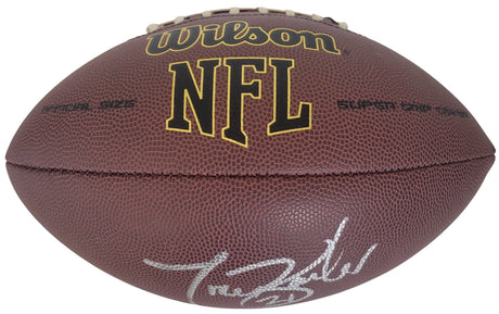 Tiki Barber New York Giants Virginia signed NFL football proof Beckett COA