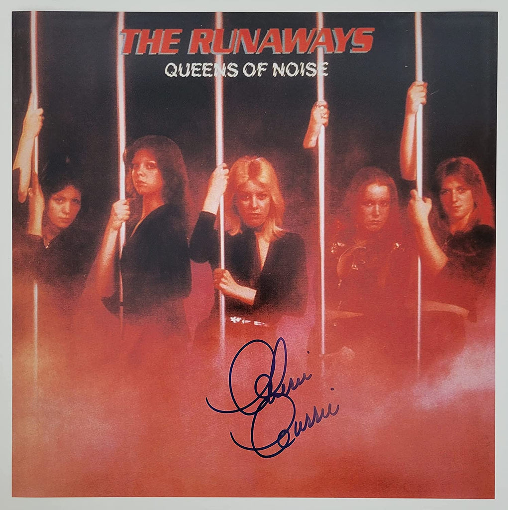 Cherie Currie signed The Runaways Queens of Noise 12x12 album photo COA proof STAR
