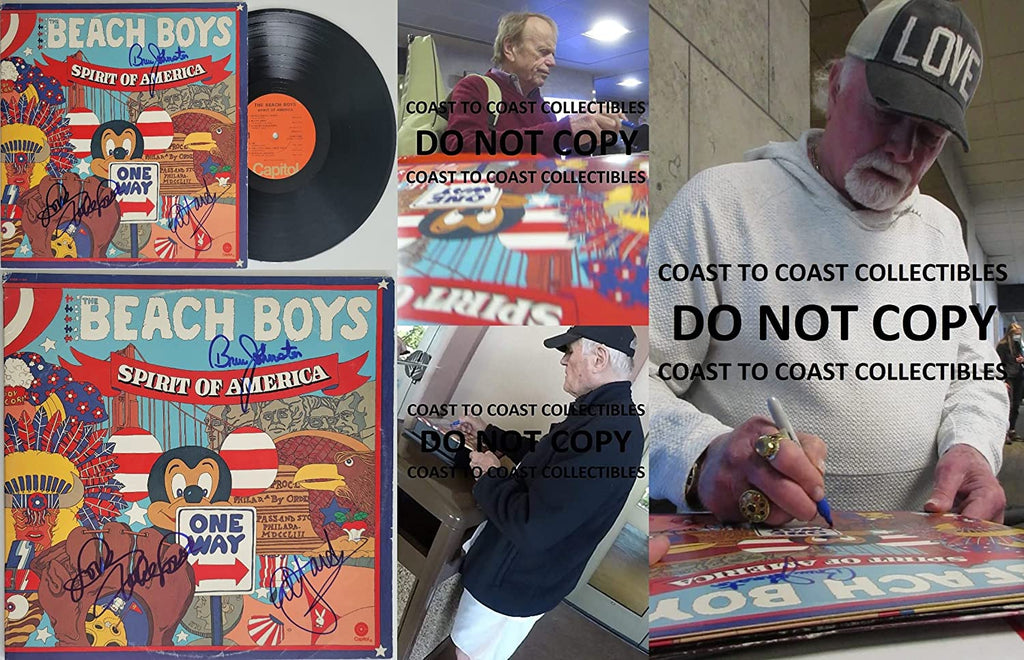 Mike Love Al Jardine Bruce Johnston signed The Beach Boys Spirit of America album,proof. autographed Vinyl Record,COA STAR