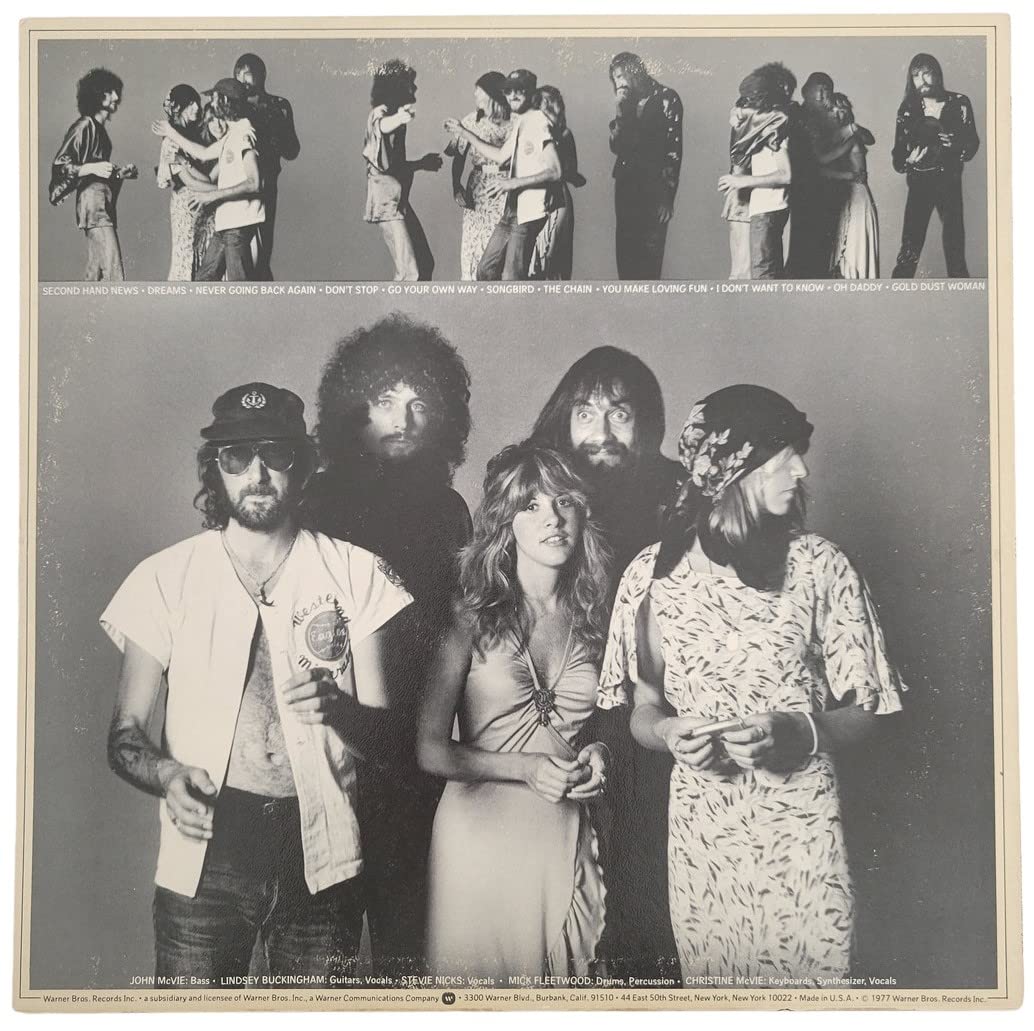 Mick Fleetwood Lindsey Buckingham signed Fleetwood Rumours album vinyl proof STAR
