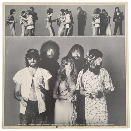 Mick Fleetwood Lindsey Buckingham signed Fleetwood Rumours album vinyl proof STAR