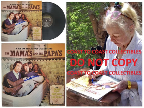 Michelle Phillips Signed Mamas and the Papas Album COA Proof Autographed Vinyl STAR VERY RARE