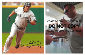 Johnny Damon signed New York Yankees baseball 8x10 photo proof COA autographed
