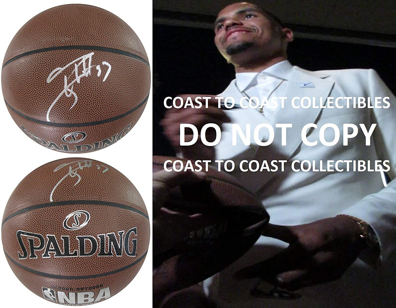 Tobias Harris Philadelphia 76ers signed autographed NBA basketball COA proof