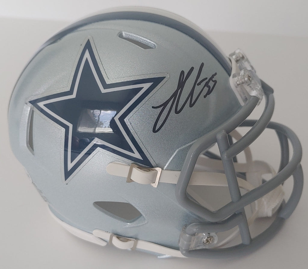 Leighton Vander Esch signed Cowboys mini helmet proof Beckett COA