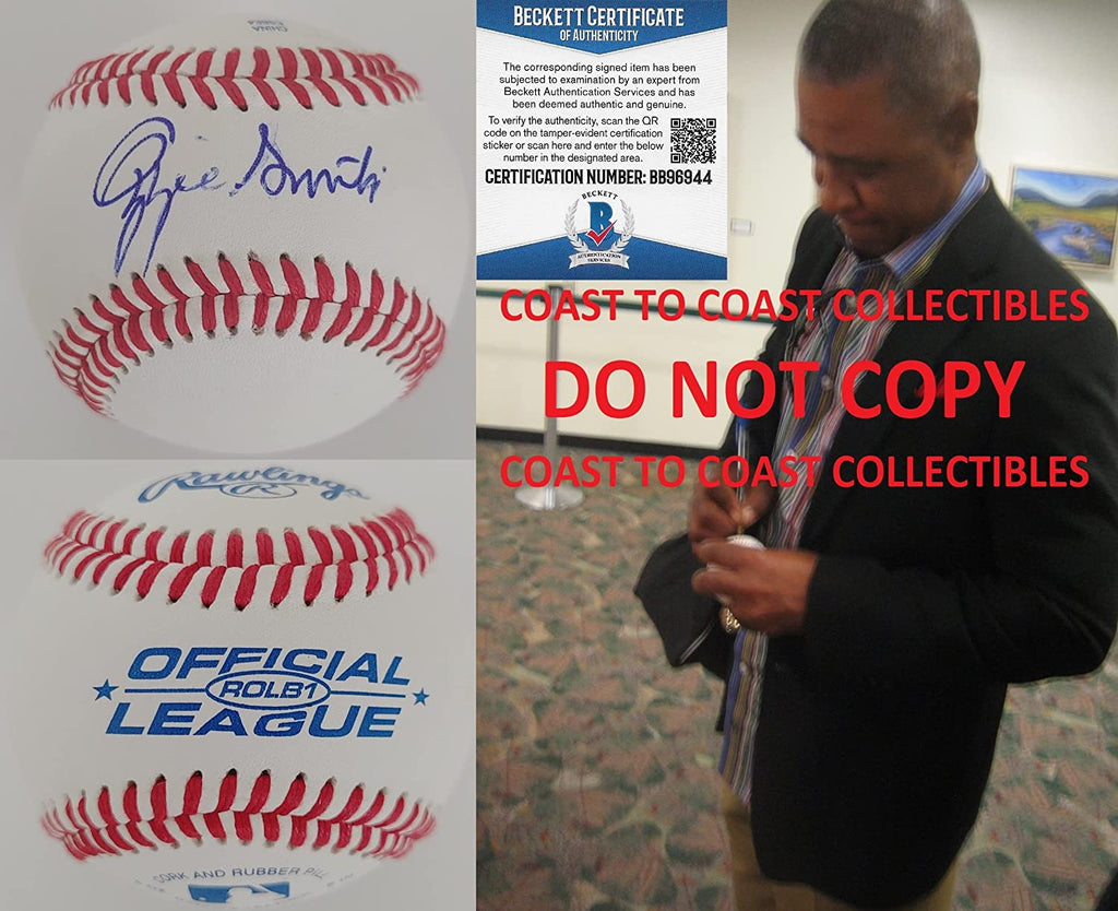 Ozzie Smith St Louis Cardinals Padres signed autographed baseball Beckett COA proof