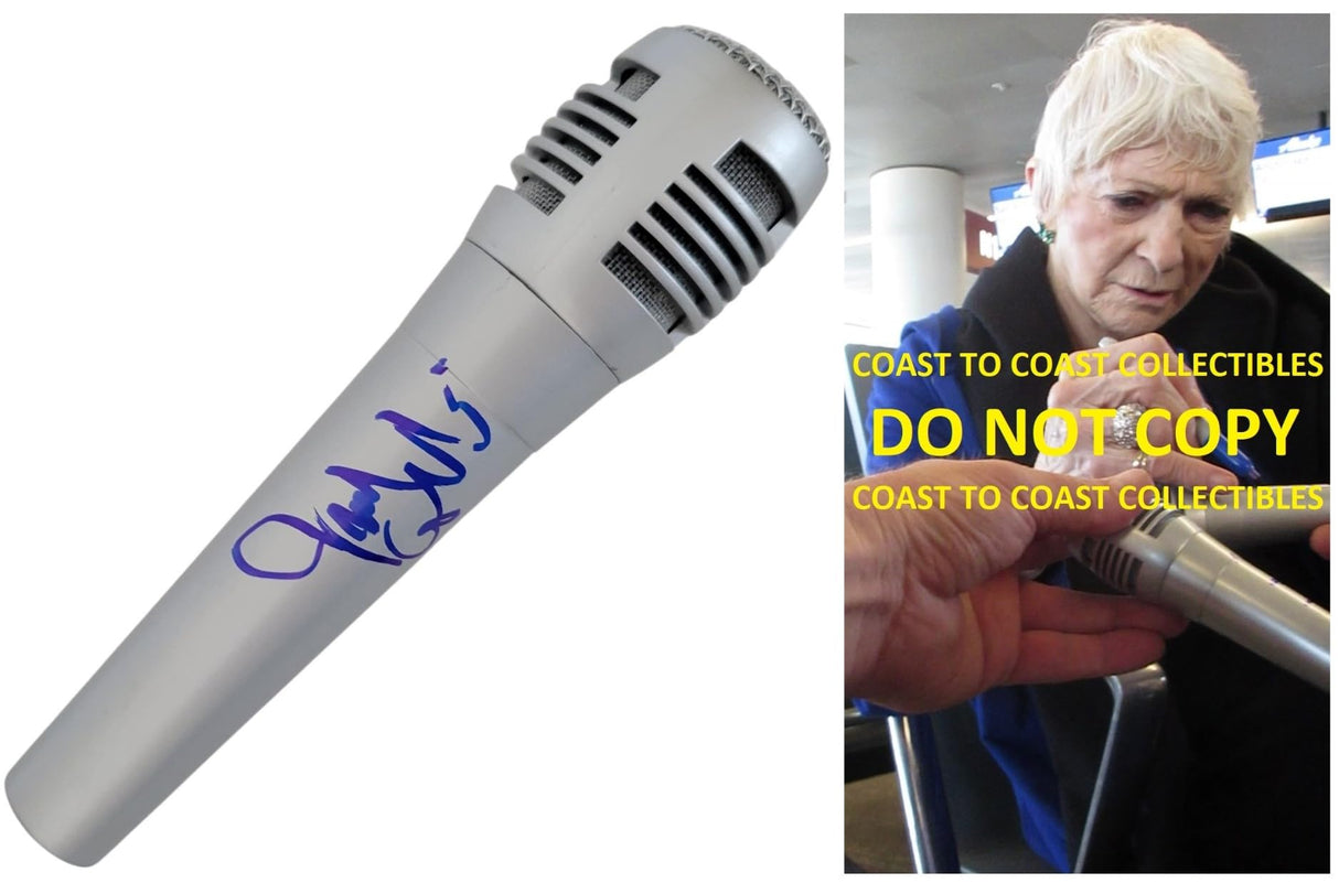 Judy Collins singer songwriter signed microphone mic COA exact Proof autographed STAR