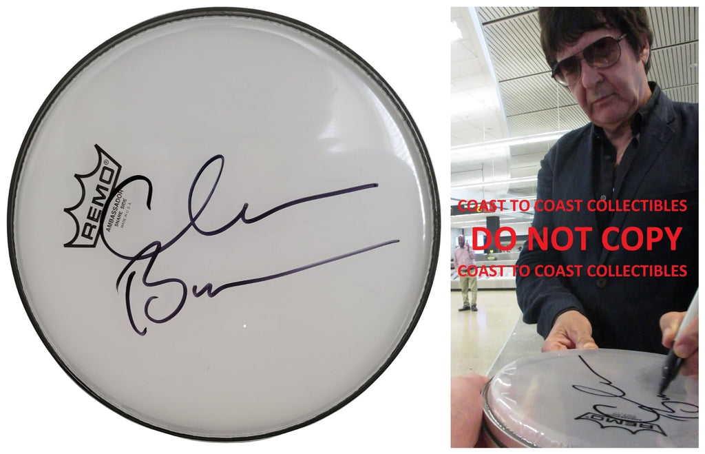 Clem Burke Blondie Drummer signed 10'' Drumhead COA exact proof autographed STAR