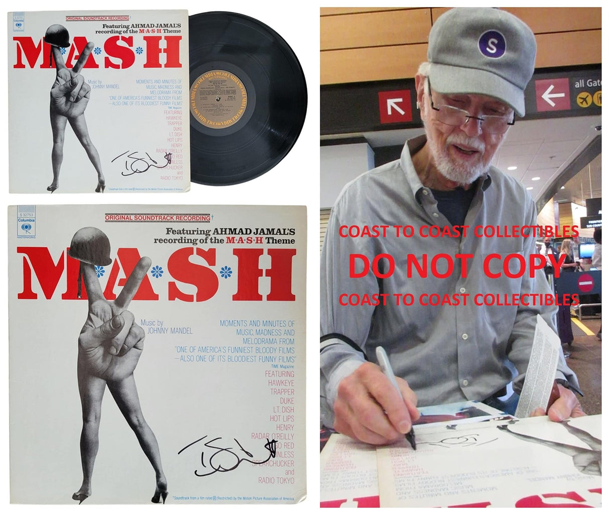 Tom Skerrit signed Mash Soundtrack album vinyl LP exact proof COA autographed STAR