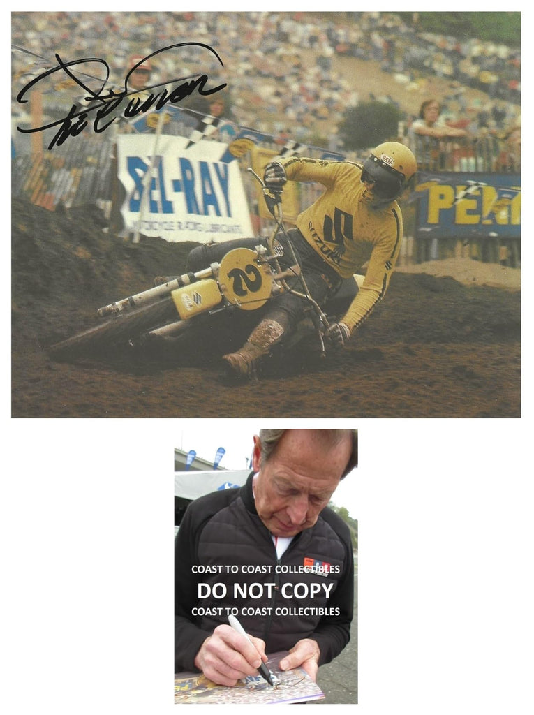 Roger DeCoster supercross motocross racer signed 8x10 photo COA proof autographed.