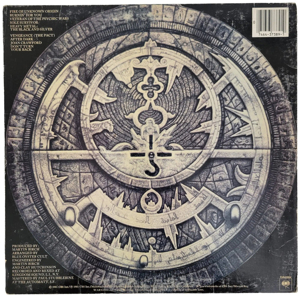 Buck Dharma Eric Bloom signed Blue Oyster Cult Fire of Unknown Origin album proof COA autographed STAR