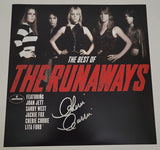 Cherie Currie signed The Best of The Runaways 12x12 album photo COA proof STAR.