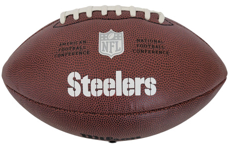 Jerome Bettis signed Pittsburgh Steelers logo football proof COA autographed