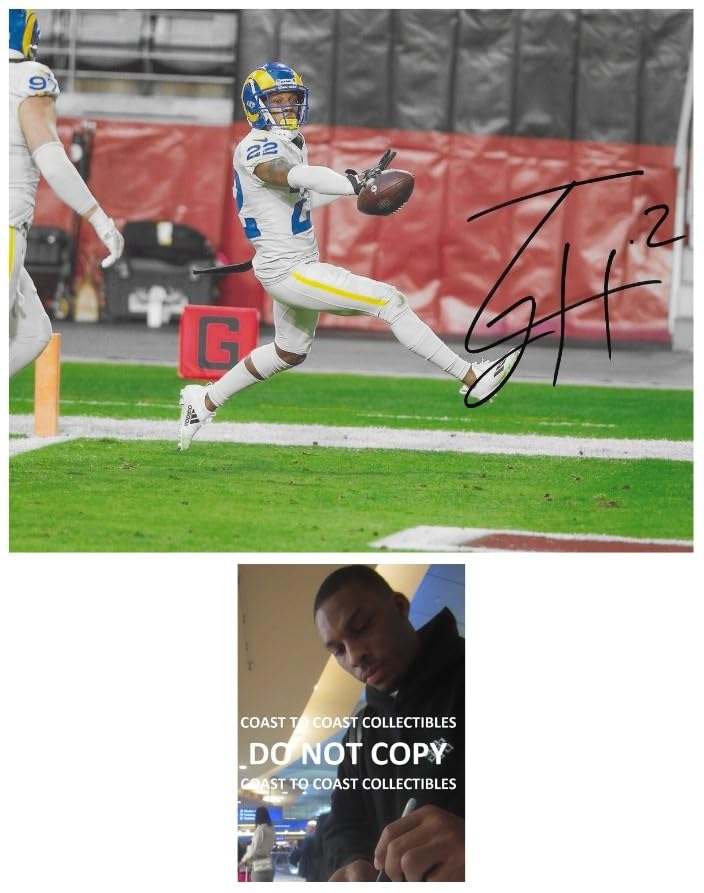 Troy Hill signed Los Angeles Rams football 8x10 photo Proof COA autographed