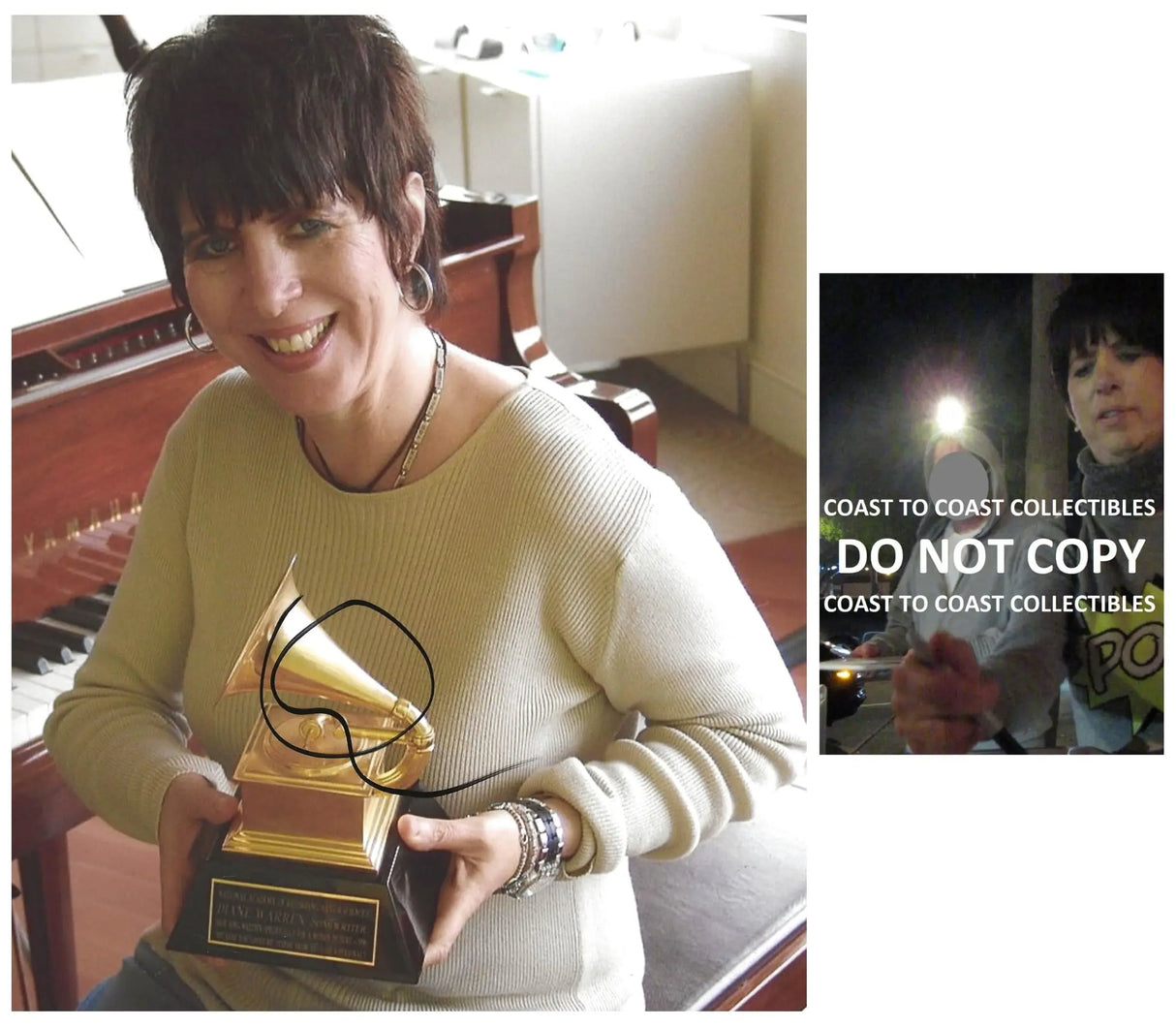 Diane Warren Songwritter musician signed 8x10 Photo exact Proof COA autographed star