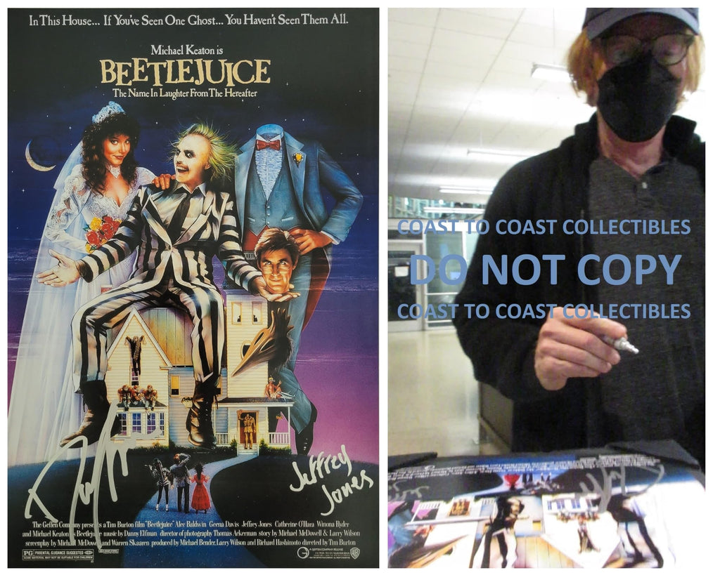 Danny Elfman signed Beetlejuice 12x18 photo poster COA proof autographed Jeffrey Jones STAR