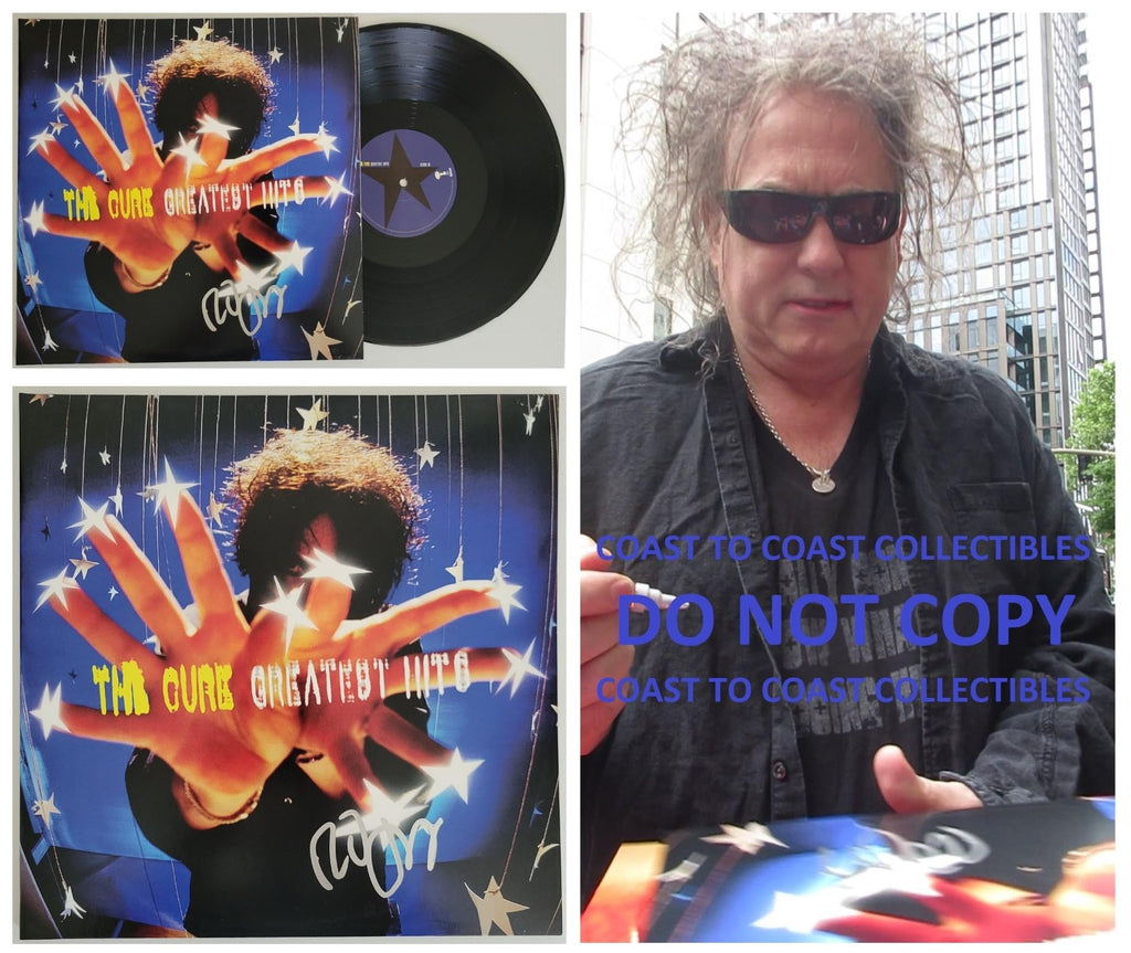 Robert Smith signed The Cure Greatest Hits album, Vinyl Record COA proof Star