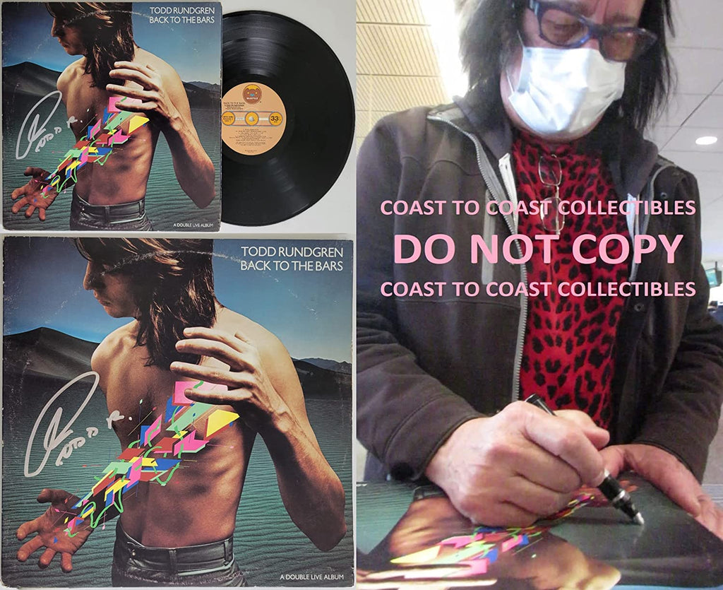 Todd Rundgren signed Back to the Bars album vinyl COA exact proof autographed STAR