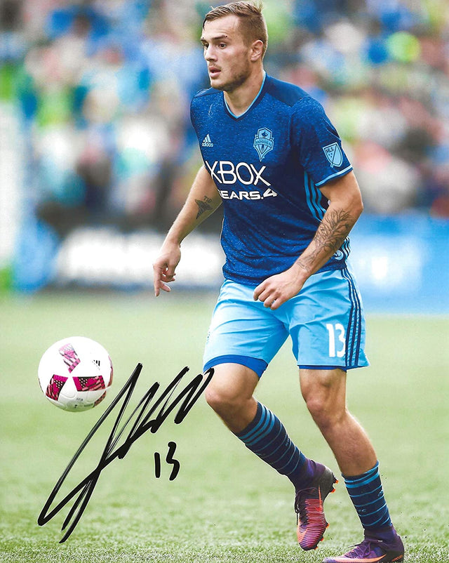 Jordan Morris autographed Seattle Sounders FC 8x10 photo proof COA.
