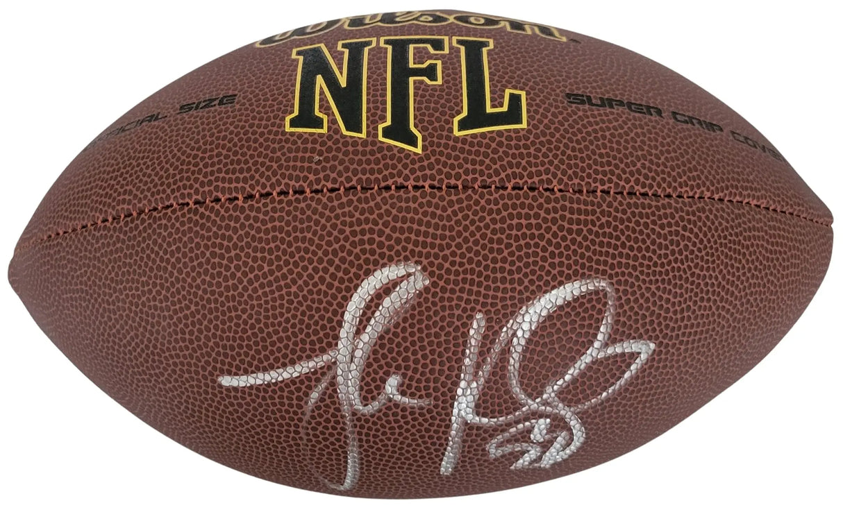 Luke Kuechly Signed Football Proof COA Autographed Carolina Panthers Boston Cellege