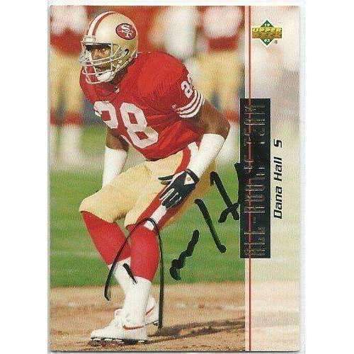 1993, Dana Hall, San Francisco 49ers, Signed, Autographed, Upper Deck Football Card, Card # 48,