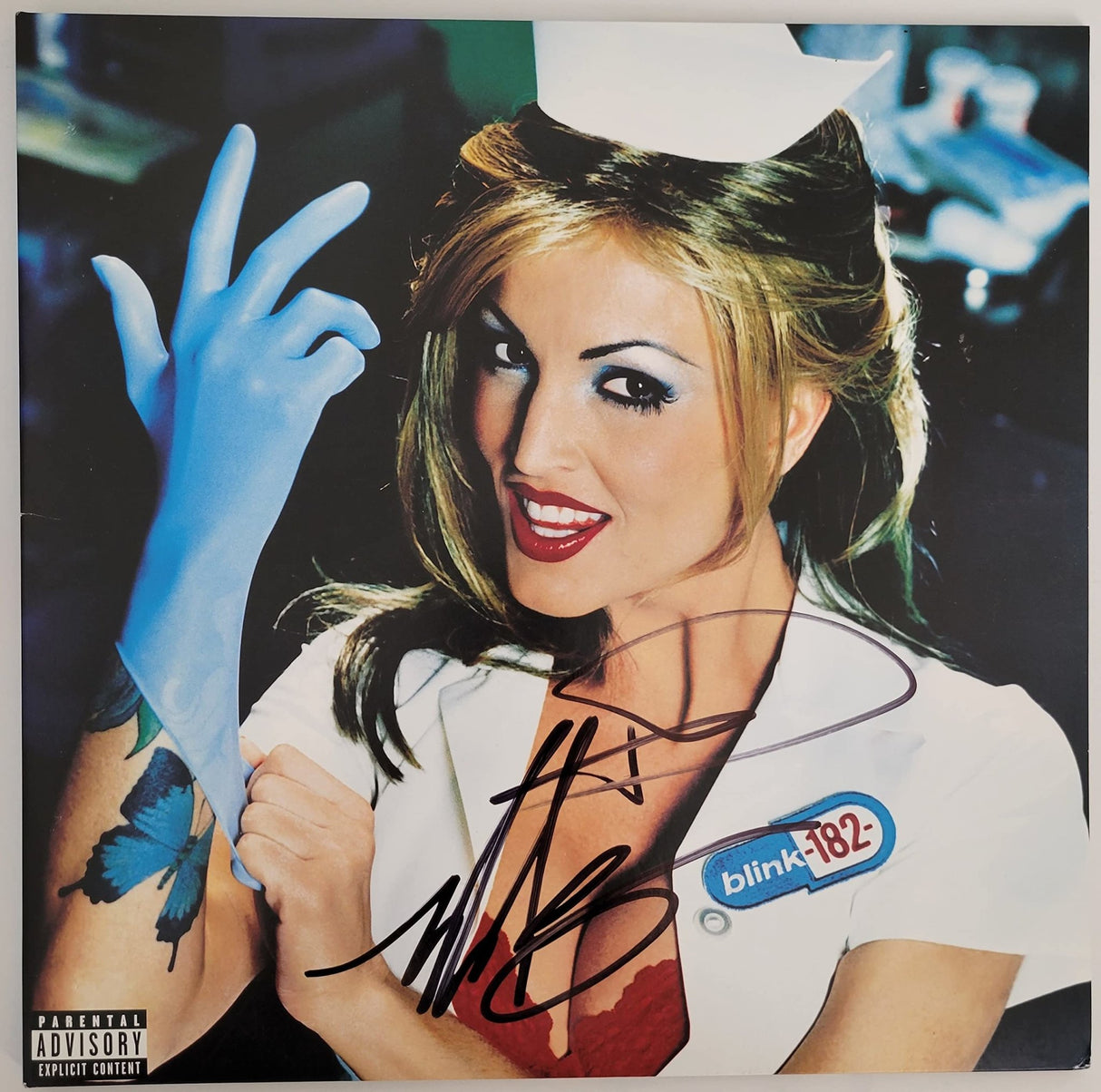 Mark Hoppus Tom Delonge signed Blink 182 Enema of the State album COA proof STAR