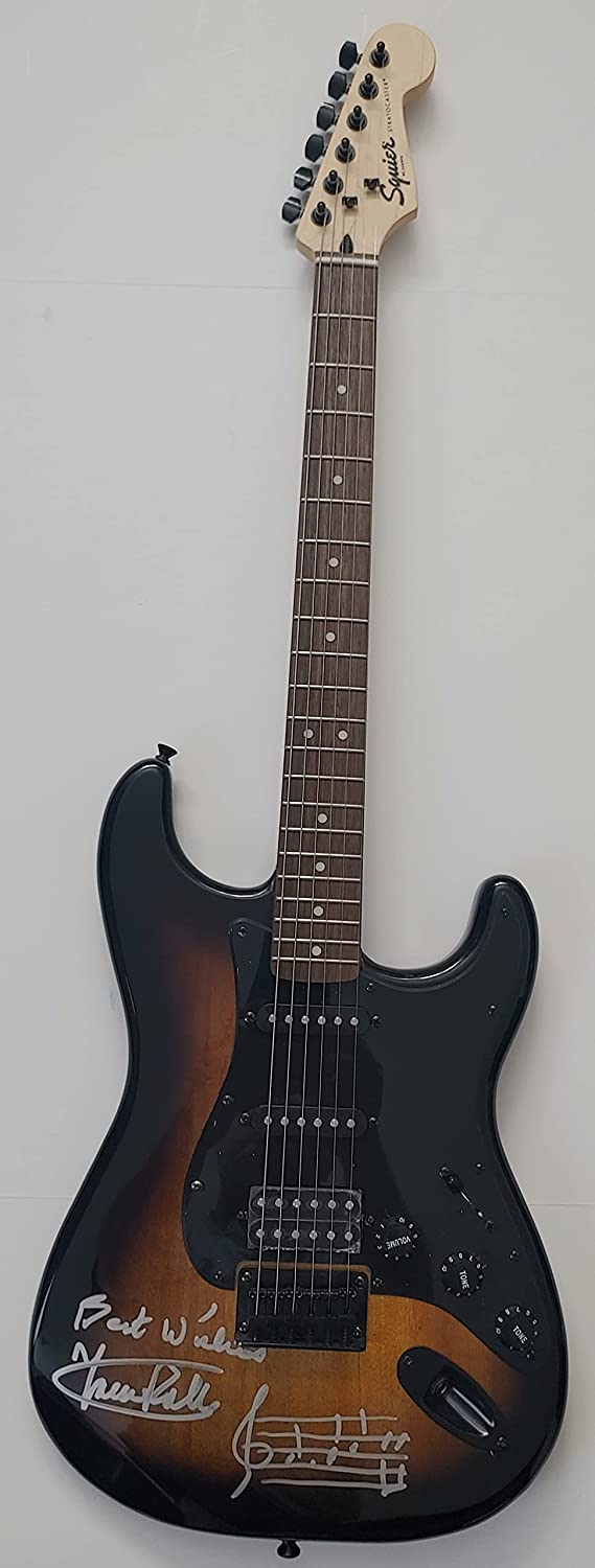 Trevor Rabin Yes signed Fender Squier guitar exact Proof Beckett COA star autograph