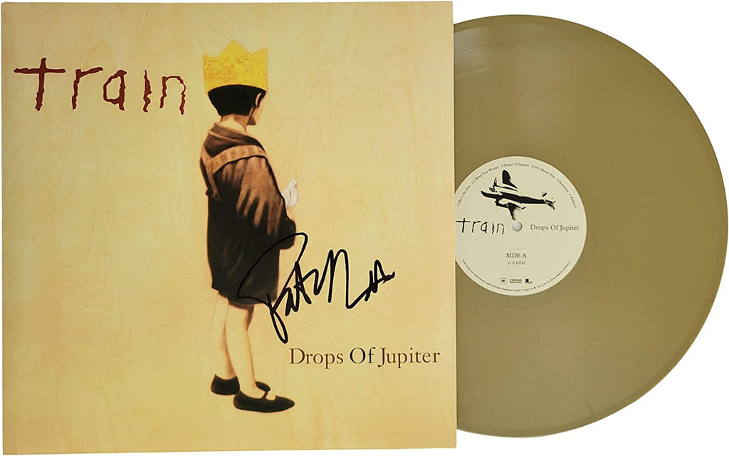 Patrick Monahan signed Train Drops of Jupiter album,vinyl COA proof autographed STAR