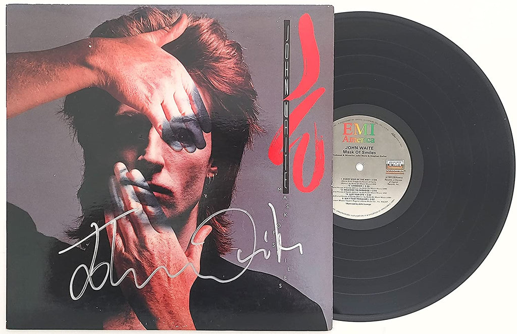 John Waite signed autographed Mask of Smiles album vinyl record proof Beckett STAR