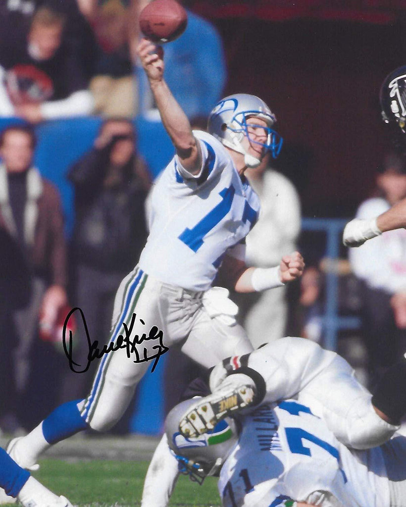Dave Krieg, Seattle Seahawks, signed, autographed, 8x10 photo, COA with proof photo