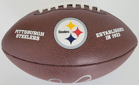 Jerome Bettis signed Pittsburgh Steelers logo football proof Beckett COA autographed
