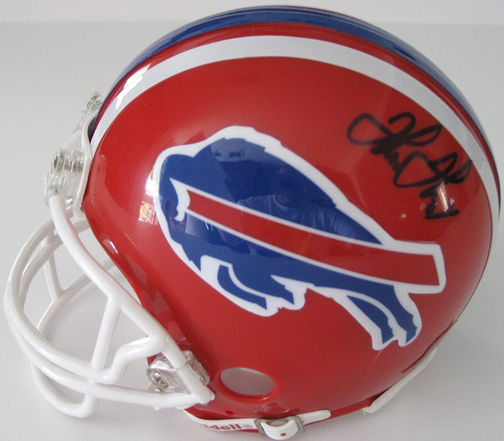 Thurman Thomas Andre Reed signed autographed Buffalo Bills mini helmet proof Beckett COA