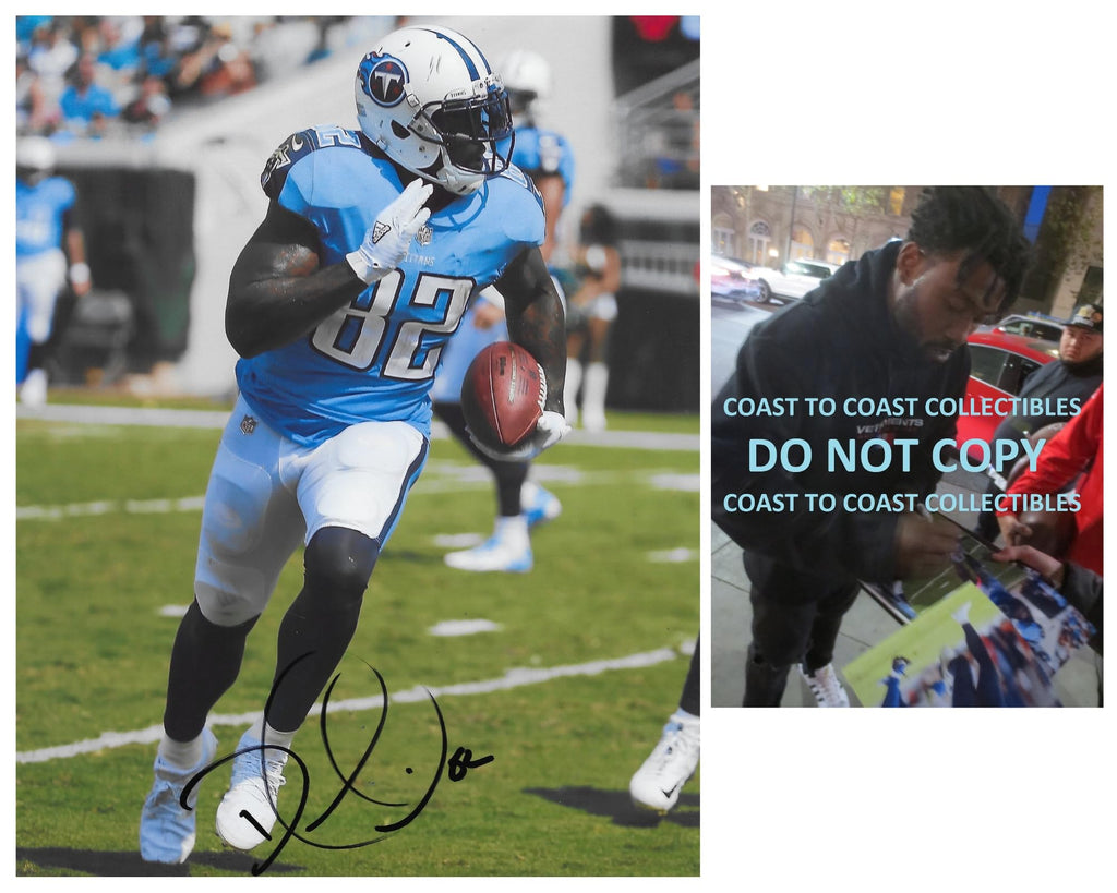 Delanie Walker signed Tennessee Titans football 8x10 photo Proof autographed.