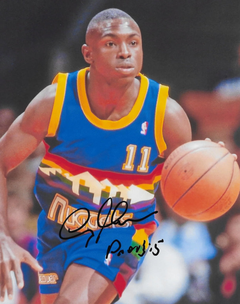 Avery Johnson signed Denver Nuggets basketball 8x10 photo COA proof autographed