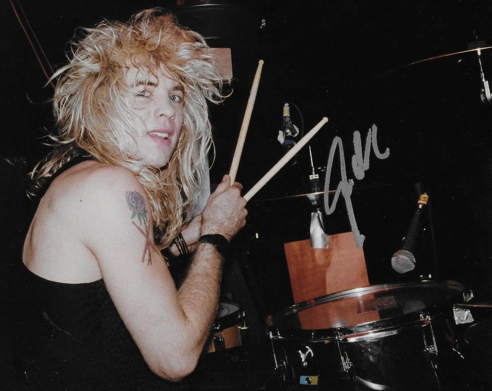 Steven Adler Guns N Roses Drummer signed 8x10 photo proof COA autographed GNR