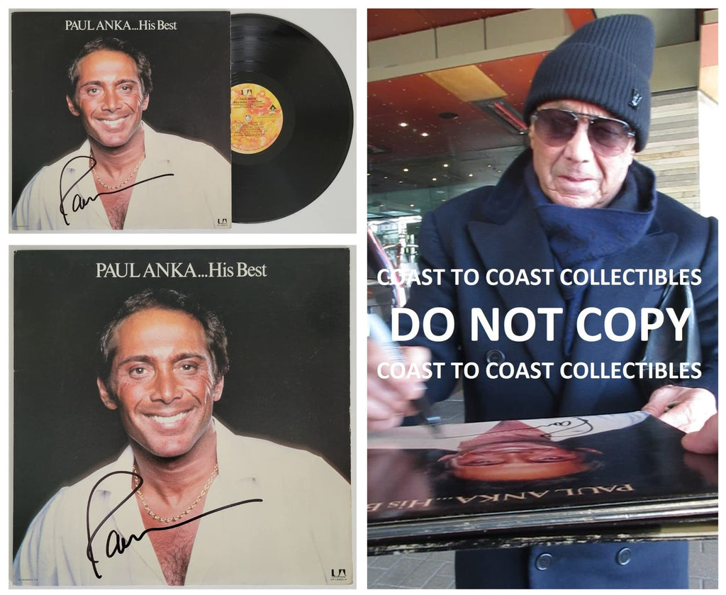 Paul Anka signed His Best album vinyl record COA proof autographed STAR