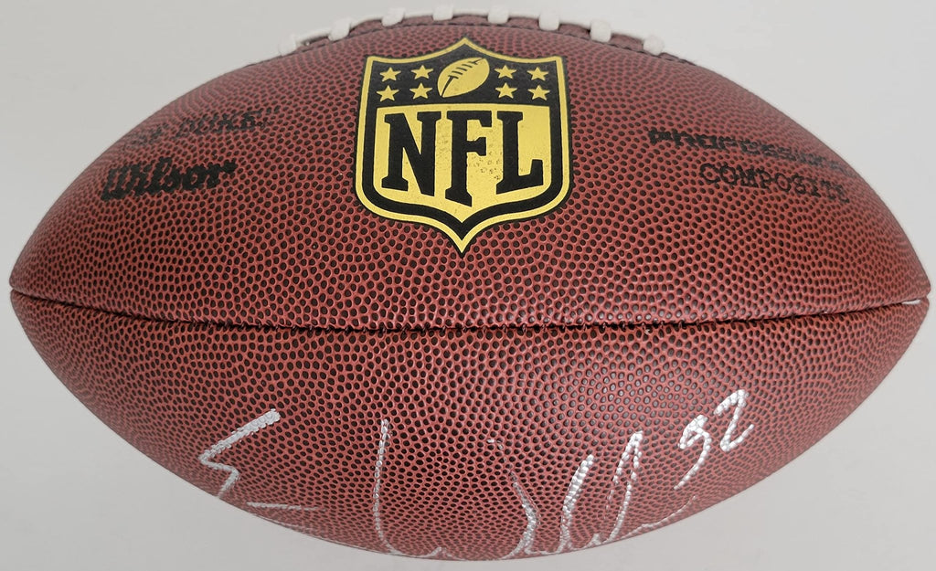 Eric Weddle Chargers Ravens Rams signed NFL football proof Beckett COA