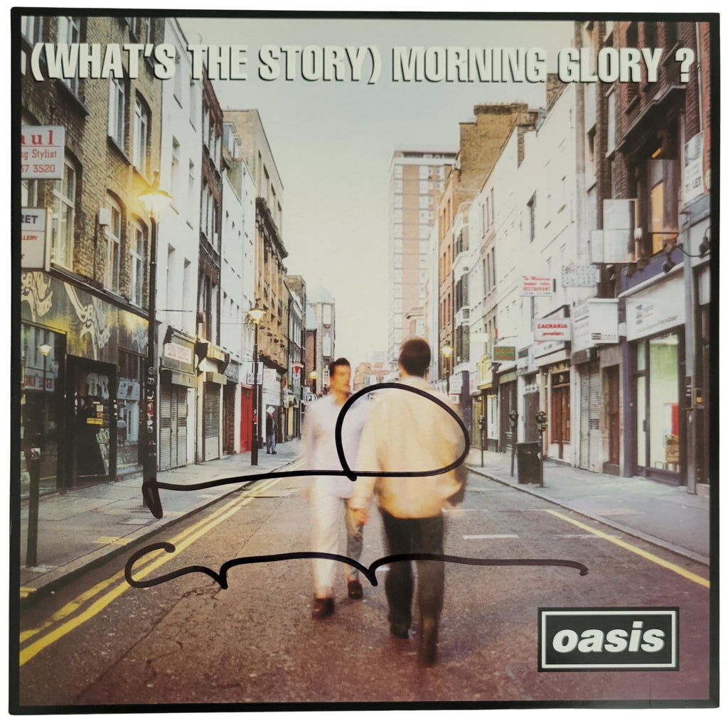 Noel Gallagher signed Oasis Whats The Story Morning Glory? album vinyl COA proof star