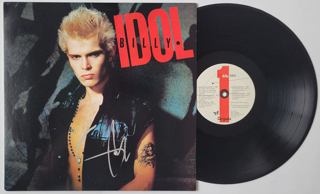 Billy Idol Steve Stevens signed Billy Idol album vinyl exact proof COA STAR autographed