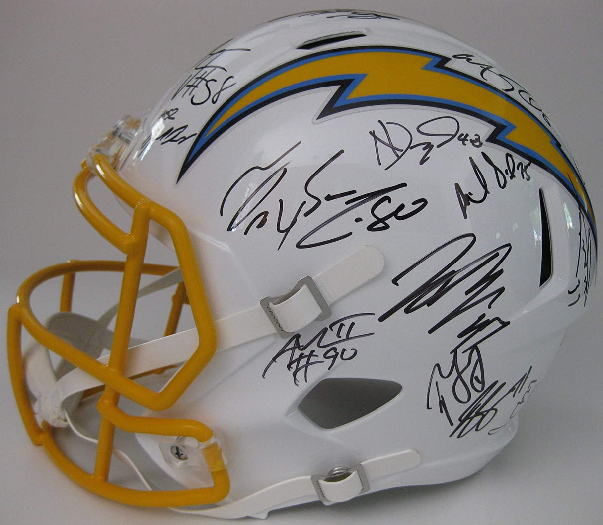 2019 Los Angeles Chargers team signed full size speed football helmet COA proof