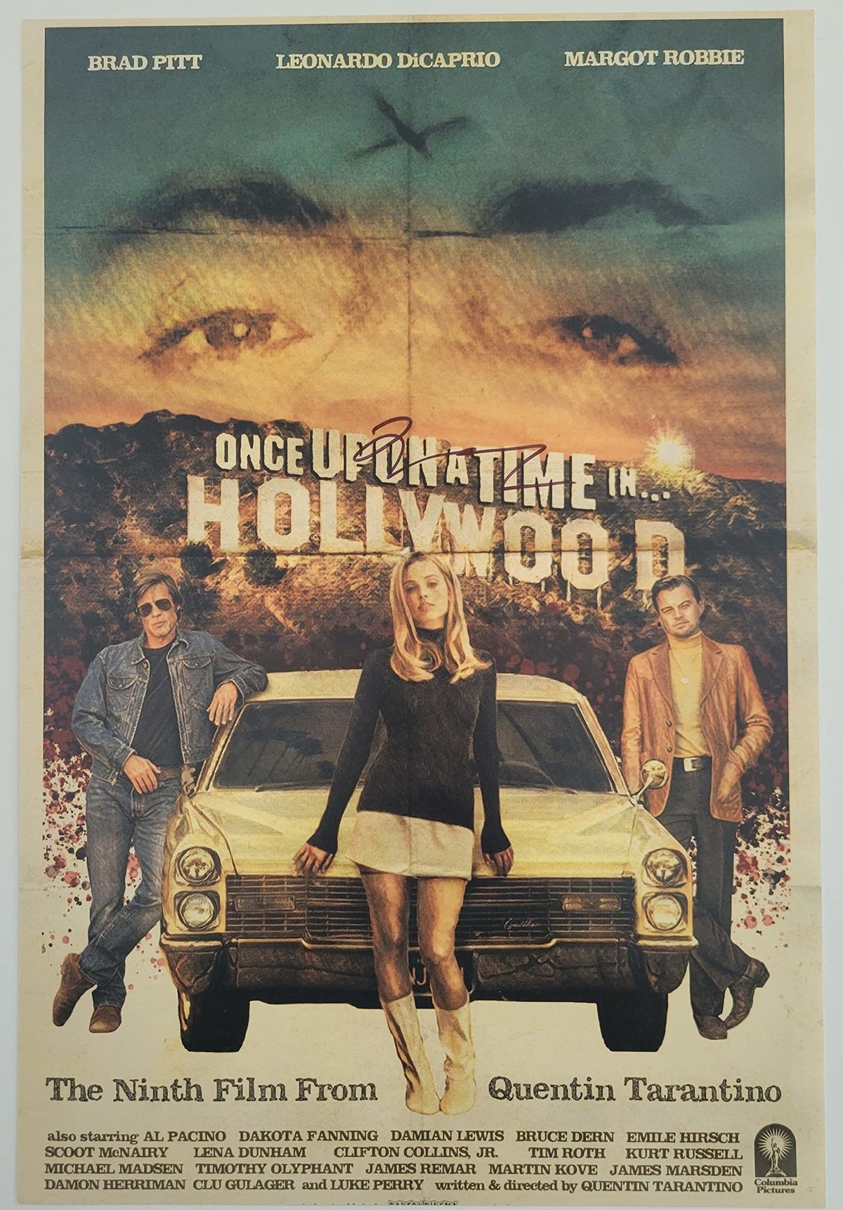 Quentin Tarantino signed Once upon a Time in Hollywood 12x18 photo COA Proof STAR.