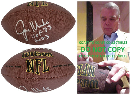 Joe Klecko Signed Football Proof COA Autographed New York Jets HOF