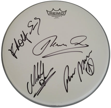 Scorpions band signed 12'' Drumhead Klaus Meine Rudolf Schenker COA exact proof star