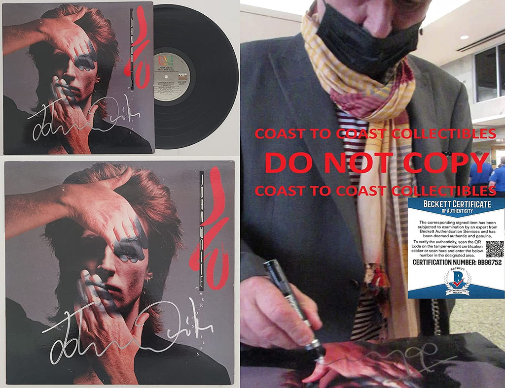 John Waite signed autographed Mask of Smiles album vinyl record proof Beckett STAR