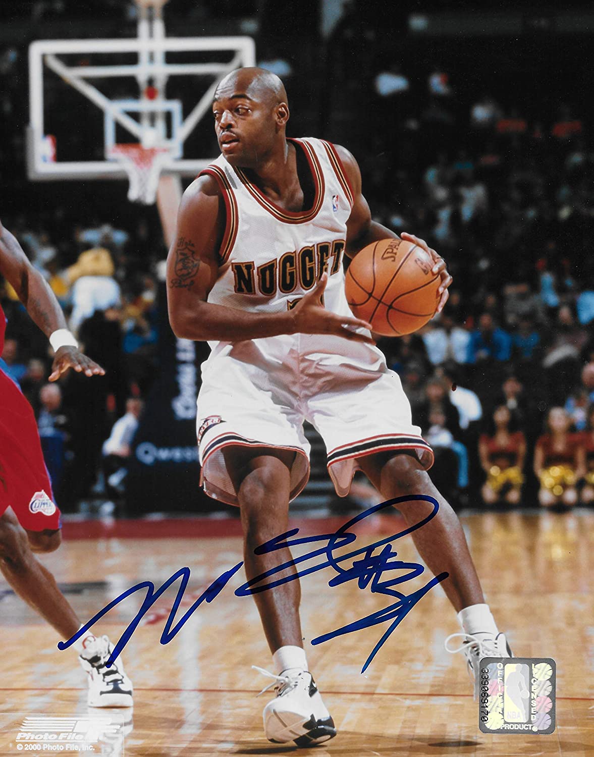 Nick Van Exel signed Denver Nuggets basketball 8x10 photo COA