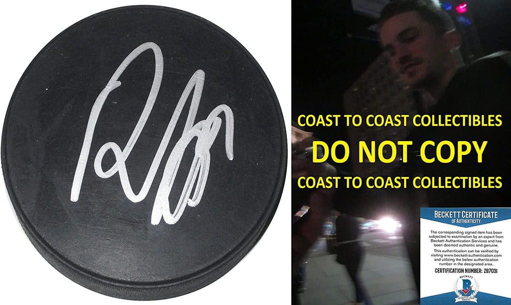 Roman Josi Nashville Predators signed Hockey Puck proof Beckett COA autographed