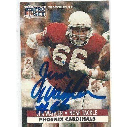 1991, Jim Wahler, Arizona Cardinals, Signed, Autographed, Pro Set Football Card, Card # 630,
