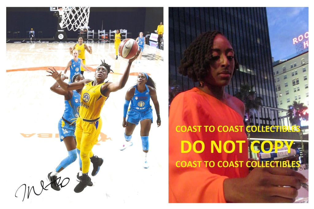Nneka Ogwumike signed Los Angeles Sparks 8x10 basketball photo COA Proof autographed.