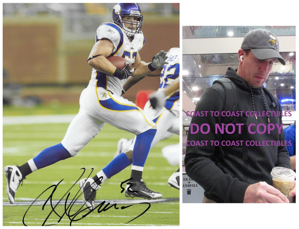 Chad Greenway Signed 8x10 Photo COA Proof Minnesota Vikings Football Autographed